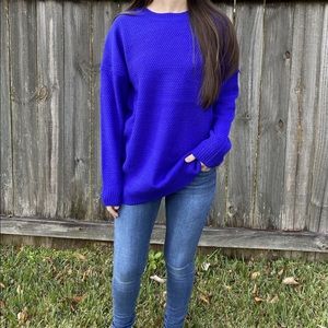 Bright Blue Basic Sweater NWOT